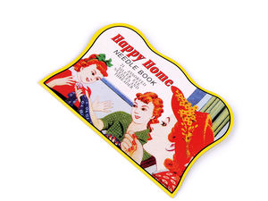 Port-ace tip carte Happy Home - Set premium de 22 de ace de cusut manual nichelate (38mm) cu dispozitiv de înfilare