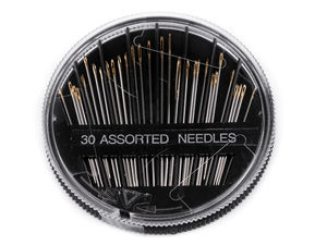 Set premium de ace pentru cusut manual cu urechi aurite - Nichelate (Pachet cu mărimi asortate)