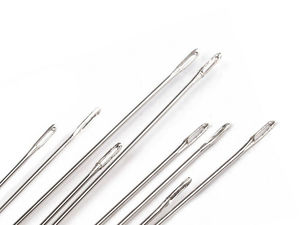 Ace premium pentru mărgele - Ace lungi și subțiri de 120 mm pentru lucru cu mărgele (Set de 30 de bucăți, finisaj nichel)