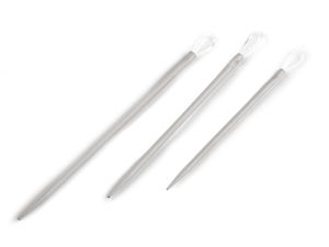 Ace din aluminiu pentru lână Pony cu urechi flexibile tip buclă din nailon - Set de 3 ace de tapiserie pentru tricotat și croșetat