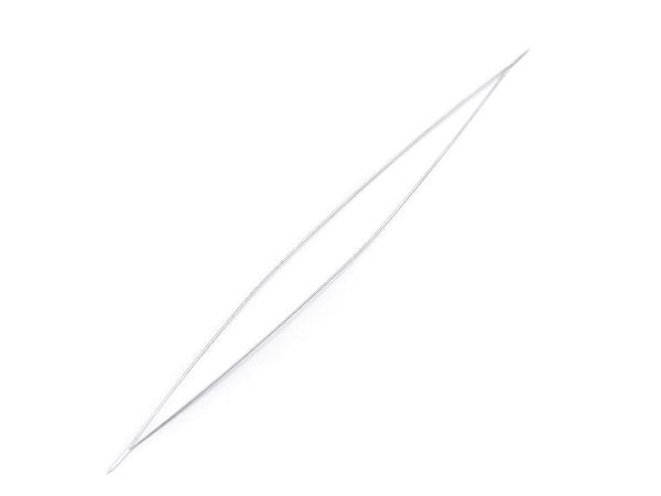 Ac de mărgelit premium cu ureche mare (100 mm) – Ac plat cu înfilare ușoară pentru mărgele de nisip (Nichel)
