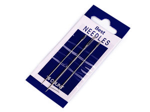 Ace premium ascuțite pentru cusut manual - Finisaj nichelat, 73 mm, pentru broderie cu panglică și tricotaje