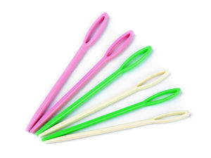 Ace premium din plastic pentru fire și broderie (90 mm, vârf bont, culori asortate) - Instrumente flexibile de cusut și finisat pentru tricotat și croșetat