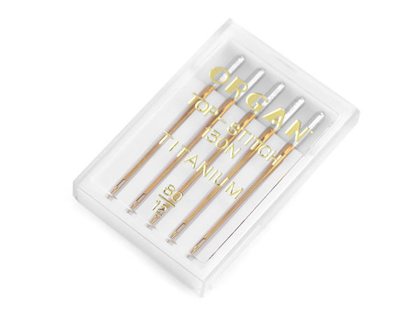 Ace pentru mașina de cusut Organ Titanium Top Stitch - Finisaj auriu