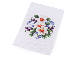 Set premium de broderie și punct de cruce DIY - Modele cu albină, flori și cărucior de grădină