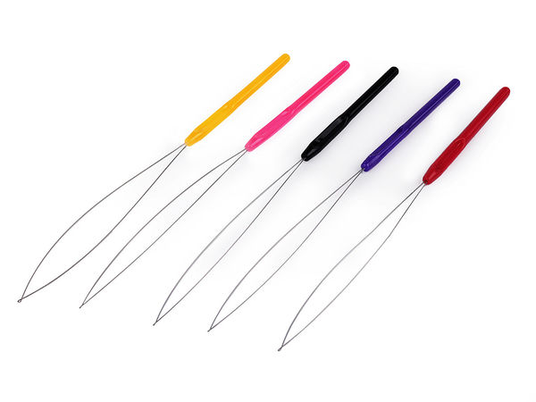 Înfilator de ace extra-lung pentru fire și tricotaje (22 cm) | Dispozitiv de înfilare durabil din sârmă de 0,4 mm pentru ace mari
