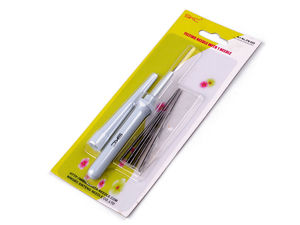 Kit stilou ergonomic pentru împâslire cu ace, cu 6 ace triunghiulare interschimbabile