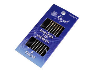 Ace de cusut manual premium cu urechi aurite - Ace nichelate pentru tapiserie și stopat