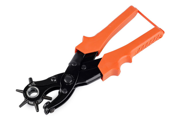 Clește profesional pentru perforat piele - Perforator rotativ robust cu 6 dimensiuni