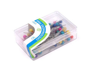 Ace decorative de cusut și quilting, din oțel, cu gămălie sidefată (38mm) - Alb și Mix de culori