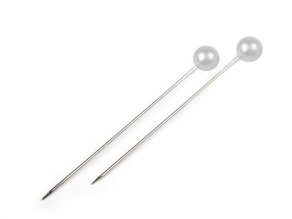 Ace premium din oțel cu gămălie tip perlă - Ace decorative de 55 mm pentru floristică și croitorie