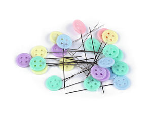 Ace decorative din oțel cu gămălie tip nasture (45mm) – Ace premium pentru galanterie și aranjamente florale, culori mixte