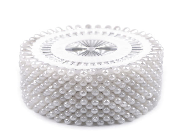 Ace premium de croitorie din oțel cu gămălie perlată pe rozetă - 37 mm, mix de culori, 40 bucăți