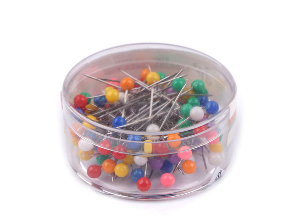 Ace de cusut premium din oțel inoxidabil cu gămălie perlată colorată - Ace de 32 mm pentru aranjamente florale și proiecte creative (Mix de culori asortate)