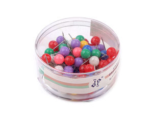 Ace premium din oțel inoxidabil cu gămălie din plastic colorat (17 mm) - Ace multifuncționale pentru lucru manual și floristică