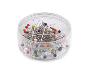 Ace premium de gămălie din oțel cu cap de sticlă - Ace profesionale de 32 mm pentru croitorie și floristică (Nichel)