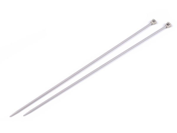 Andrele drepte premium, 3,5 mm (Nr. 3,5), 30 cm cu finisaj argintiu - Ușoare și netede pentru fire fine