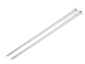 Andrele de tricotat drepte premium - Nr. 6 - Finisaj argintiu neted