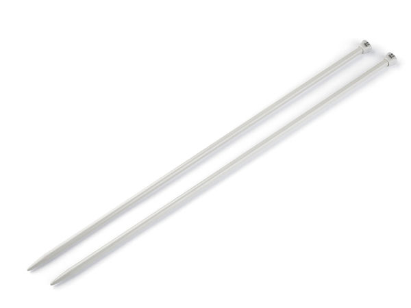 Andrele de tricotat drepte premium - Nr. 6 - Finisaj argintiu neted