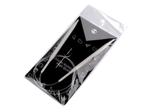 Andrele circulare argintii premium cu cablu flexibil și ac bont de 50 mm