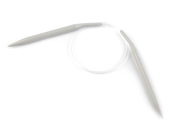 Andrele circulare premium - metal argintiu 9 mm cu cablu flexibil pentru tricotat fără cusături