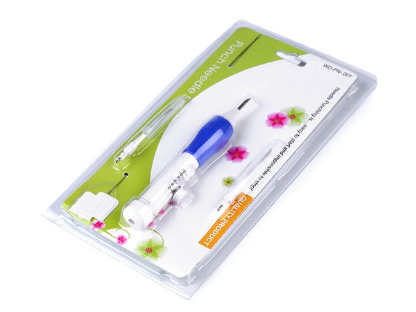 Set premium pentru broderie punch needle - 3 mărimi de ace interschimbabile și dispozitive de înfilare
