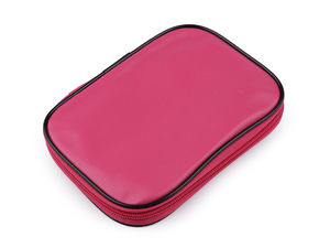 Set premium de croșete și accesorii, 99 de piese, cu trusă cu fermoar - Roz