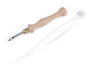 Ac premium tip stilou pentru broderie punch needle AIRO, 5 mm, cu mâner din lemn natur pentru fire groase