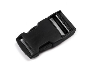 Cataramă trident premium de 25 mm cu reglaj integrat pentru chingi - Negru