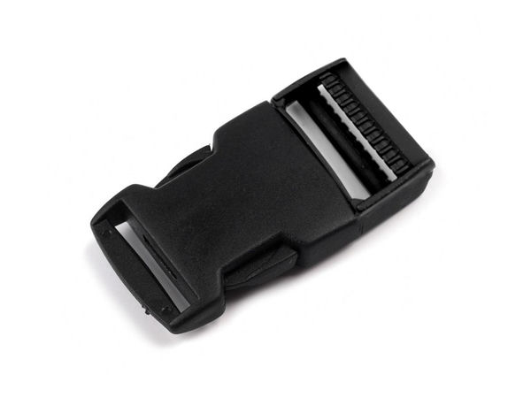 Cataramă trident premium de 25 mm cu reglaj integrat pentru chingi - Negru