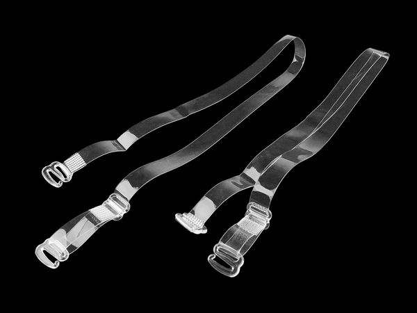 Bretele din silicon transparent pentru sutien (10 mm) - Bretele de schimb detașabile cu cârlige metalice durabile