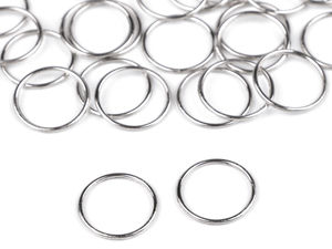 Inele metalice nichelate fără îmbinare pentru îmbrăcăminte, genți și mercerie (6 mm - 15 mm)