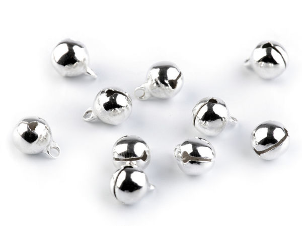 Mini clopoței metalici (8mm) pentru proiecte creative, coronițe de Crăciun și decorațiuni de sărbători