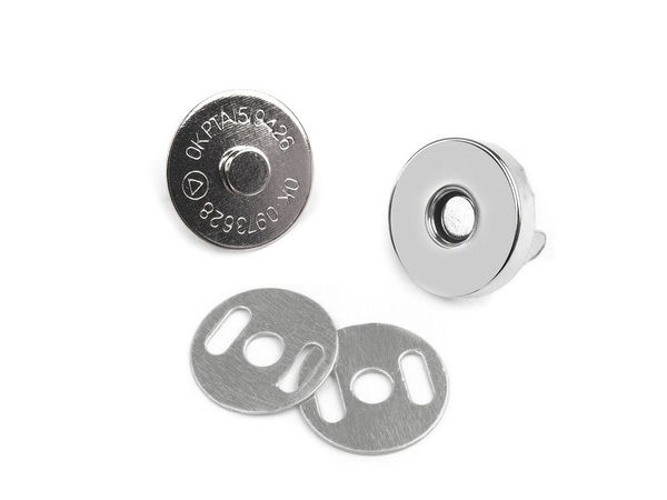 Capse magnetice premium de 15 mm pentru genți și poșete - Finisaj nichelat