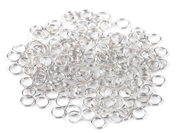 Inele metalice despicate duble premium (6mm) - Inele de legătură rezistente pentru lucru manual, bijuterii și galanterie