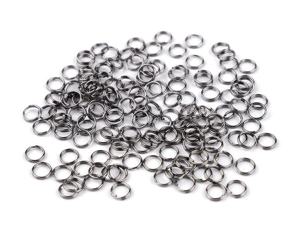 Inele metalice despicate duble premium (6mm) - Inele de legătură rezistente pentru lucru manual, bijuterii și galanterie