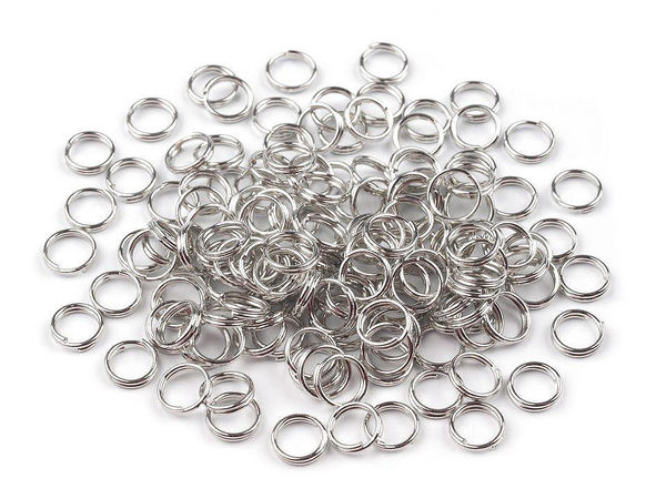 Inele metalice despicate duble premium (6mm) - Inele de legătură rezistente pentru lucru manual, bijuterii și galanterie