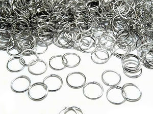 Zale de legătură metalice premium (diametru exterior 8 mm, sârmă 0,9 mm) pentru confecționarea bijuteriilor - pachet de 10 g (aprox. 80-90 bucăți)