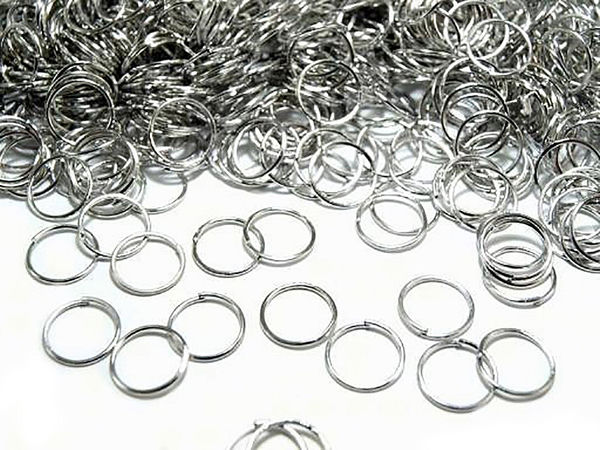Zale de legătură metalice premium (diametru exterior 8 mm, sârmă 0,9 mm) pentru confecționarea bijuteriilor - pachet de 10 g (aprox. 80-90 bucăți)