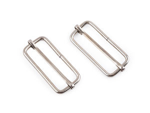 Cataramă culisantă metalică de 38 mm pentru genți și rucsacuri - Finisaj nichel (Calitatea a doua)