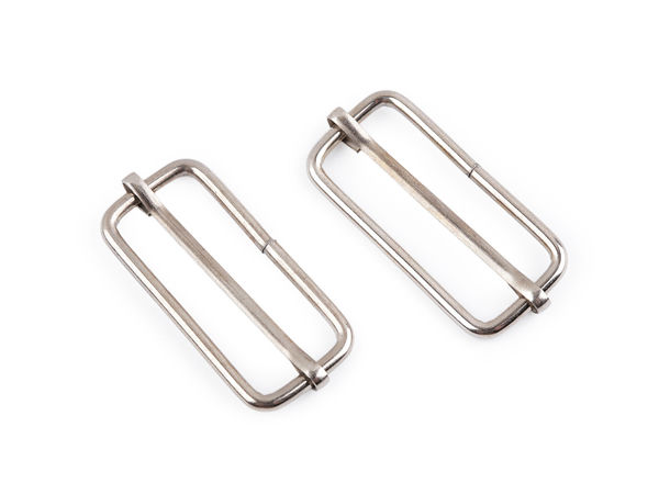 Cataramă culisantă metalică de 38 mm pentru genți și rucsacuri - Finisaj nichel (Calitatea a doua)