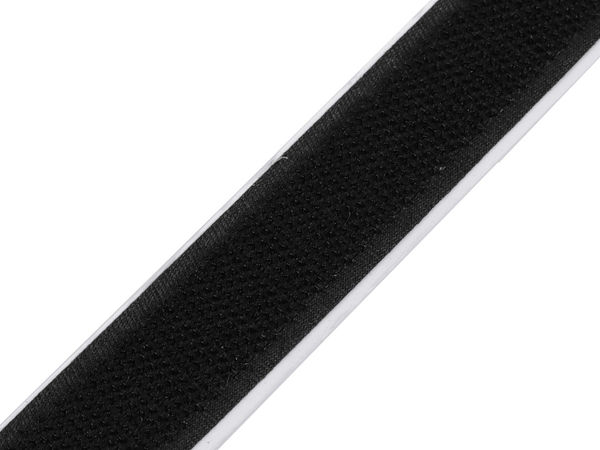 Bandă autoadezivă cu scai tip cârlig Premium, Neagră (20mm) - Bandă din nailon de înaltă rezistență doar cu cârlige