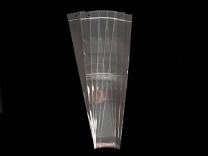 Pungi premium autoadezive și resigilabile, transparente, cu orificiu de agățare (7x45 cm)