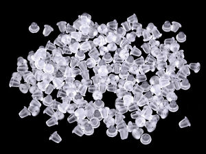 Opritoare premium din silicon transparent pentru cercei (3x5 mm) - Închizători moi de siguranță pentru cercei cu șurub și tortițe