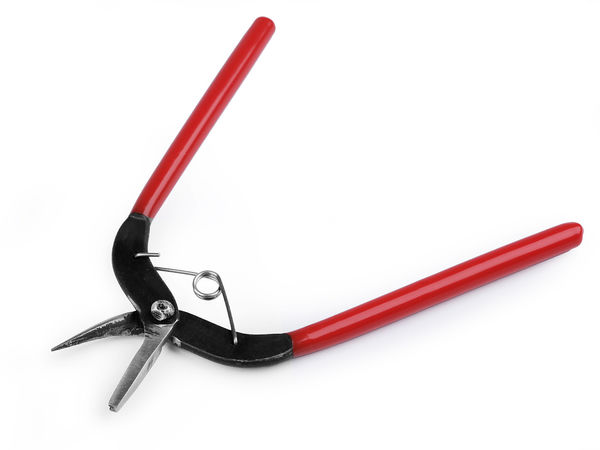 Clește profesional cu vârf plat îngust din oțel, 160 mm - Instrument pentru formarea ocheților și buclelor de diverse mărimi, cu arc de revenire