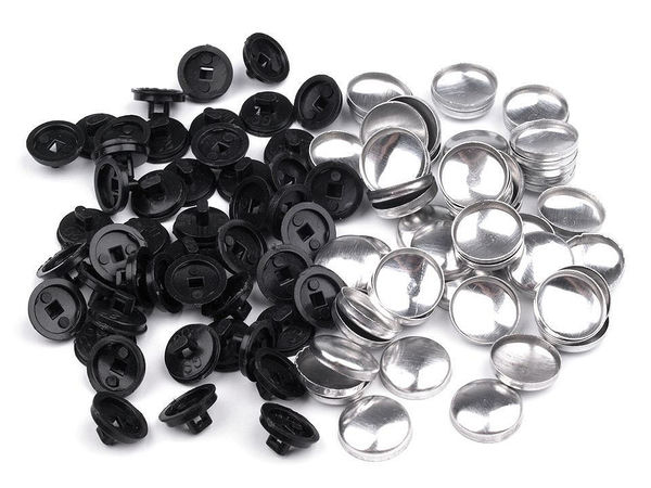 Nasturi premium de îmbrăcat din 2 piese - Mărimea 20 (20 Ligne / 12,5 mm) - Nasturi personalizabili cu material textil