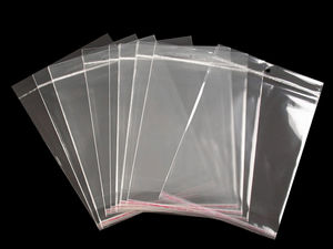 Pungi premium de ambalare, transparente și autoadezive, cu orificiu de agățare - 20x24 cm