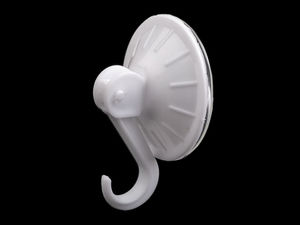 Cârlig premium cu ventuză din plastic alb (5,5 cm) – Cârlig detașabil pentru sticlă, faianță și suprafețe netede