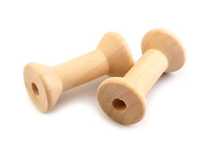 Mosoare din lemn natur (2 x 4 cm) – Bobine din lemn premium pentru activități creative, depănarea firelor și proiecte decorative