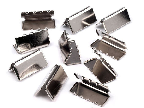 Capete metalice de presat pentru șnururi plate și chingi - Lățime 20 mm